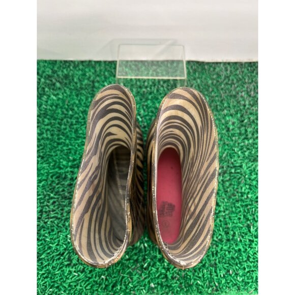 Shake it up Girls Zebra Print Rain Boots with Heart Design Size 3 - Picture 6 of 8